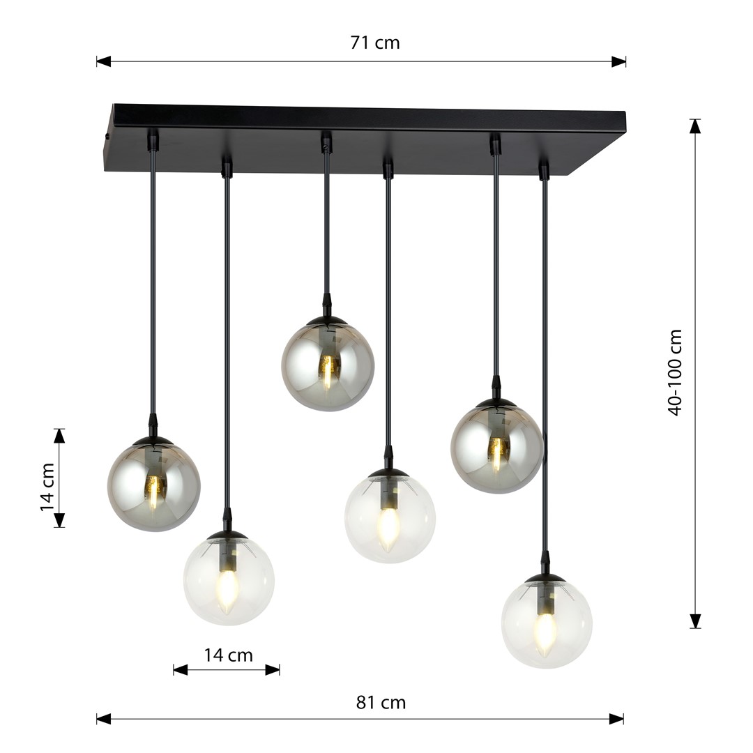 Hanglamp Caumme Zwart Ø14 cm - Afbeelding 3