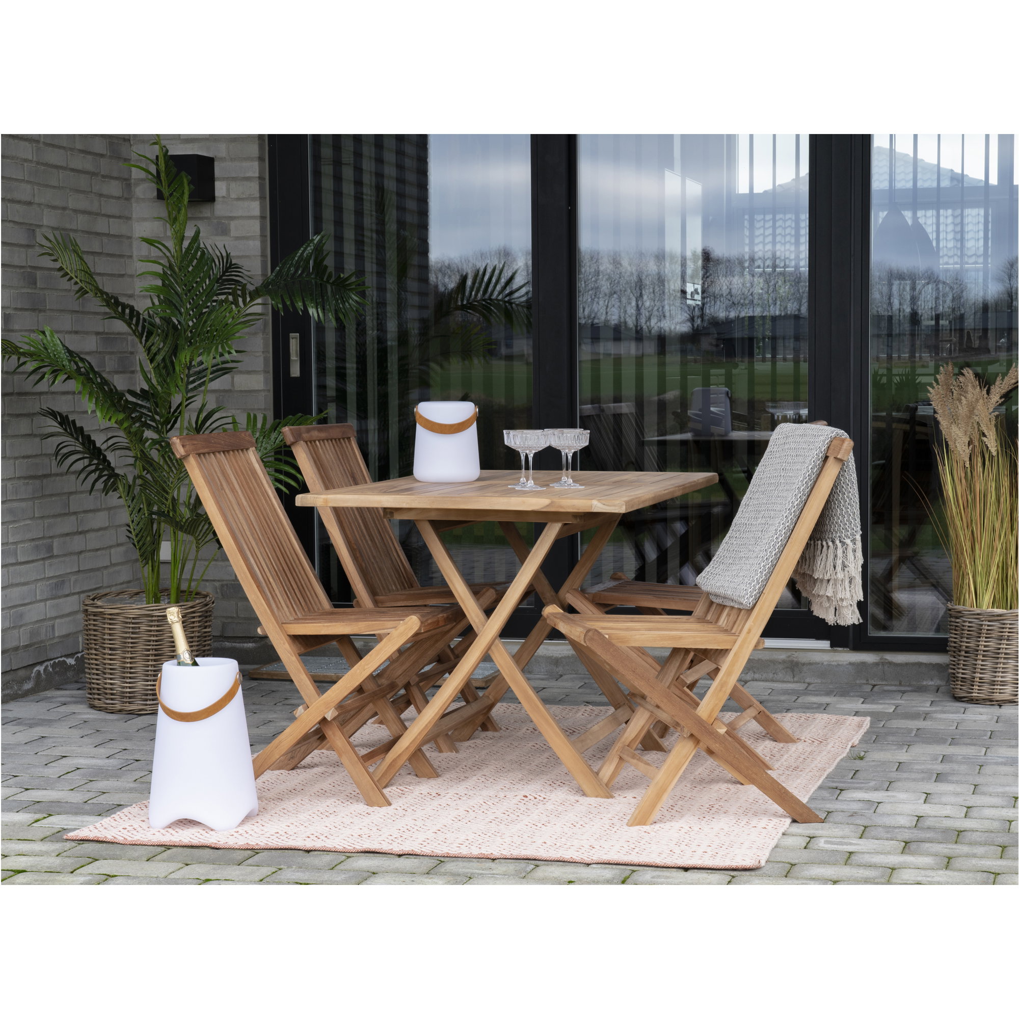 Eetkamerstoel Jornella Teak Naturel - Set van 2 - Afbeelding 11