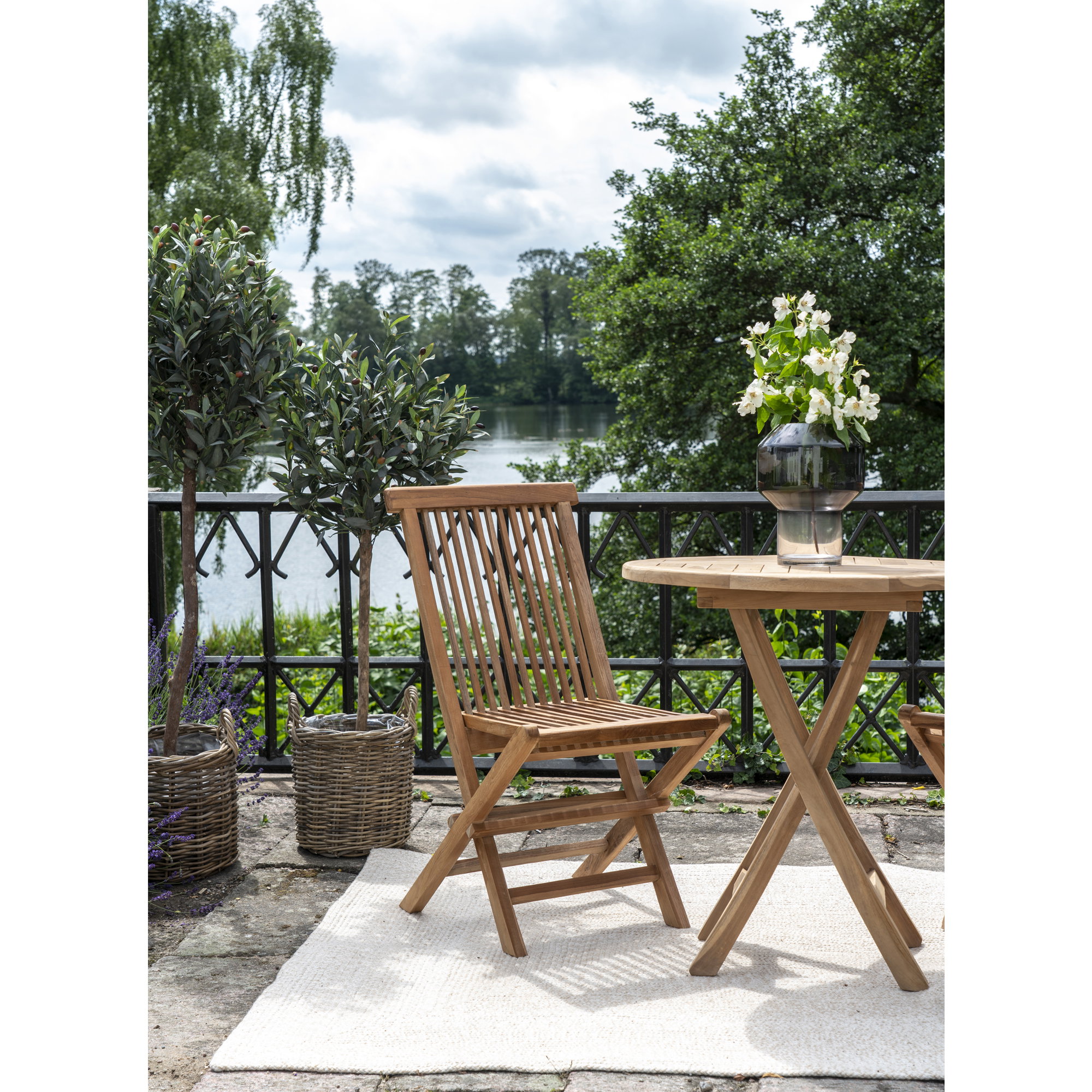 Eetkamerstoel Jornella Teak Naturel - Set van 2 - Afbeelding 6
