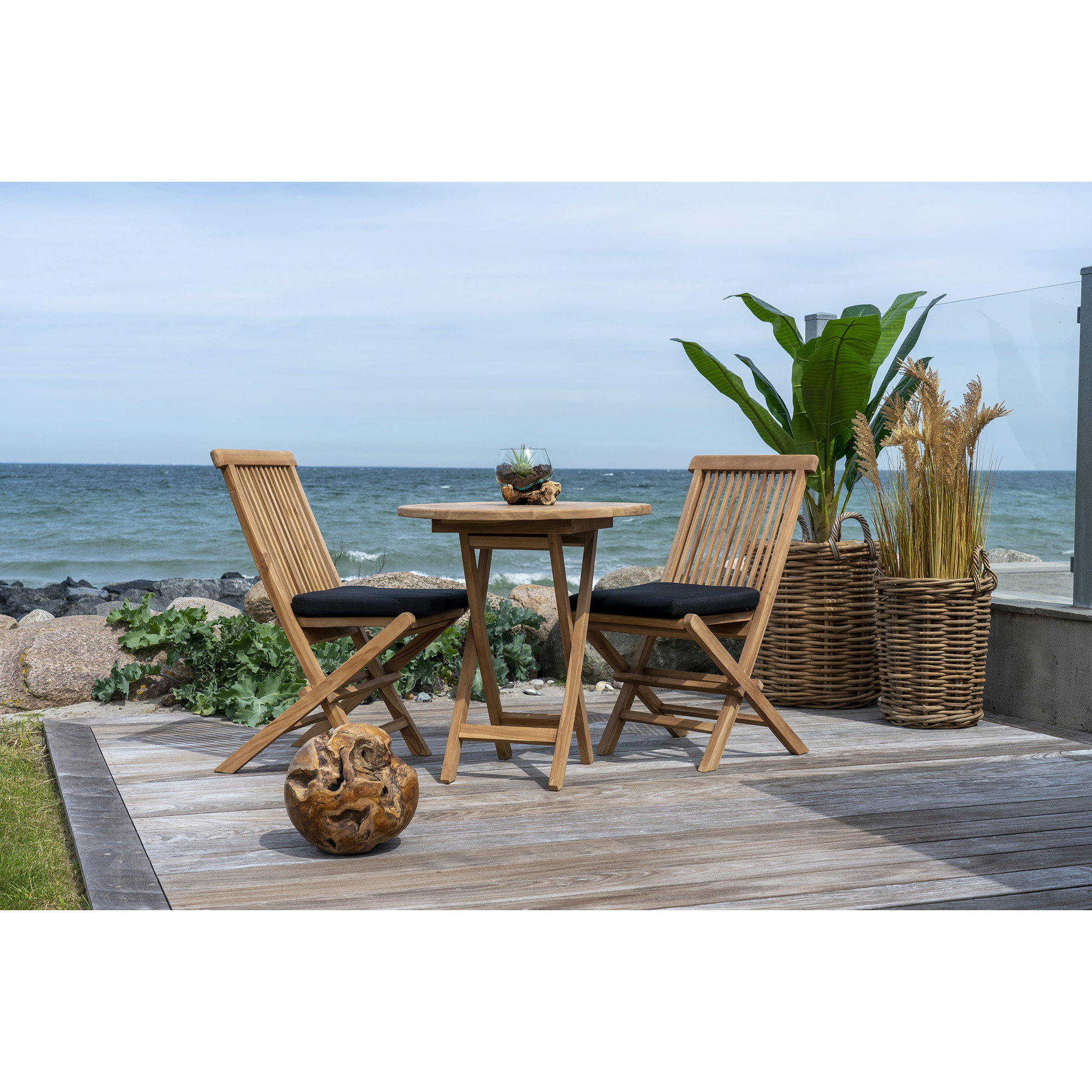 Eetkamerstoel Jornella Teak Naturel - Set van 2 - Afbeelding 7
