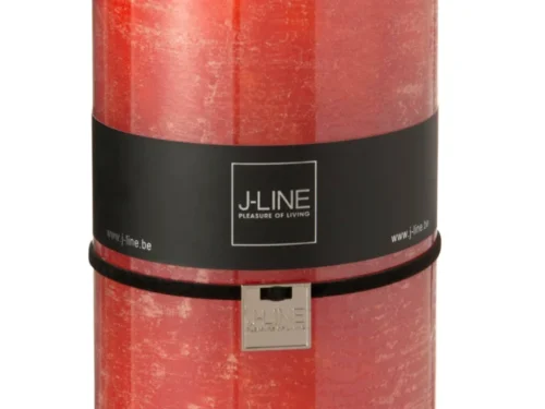 Breeloro oranje cilinderkaars met rustieke afwerking en J-LINE band, compact formaat voor warme sfeer