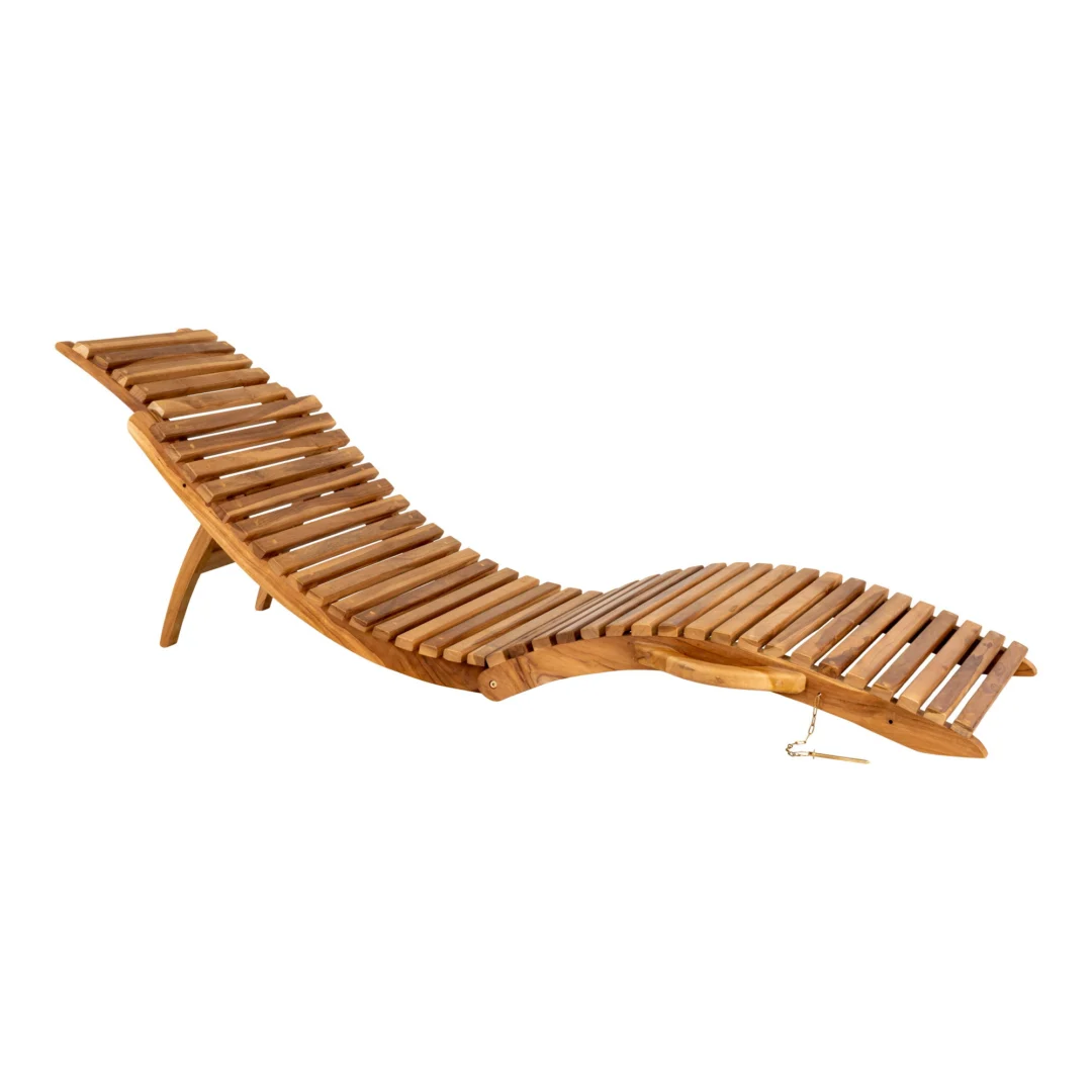 Ligstoel Lanzarote Teak Naturel - Afbeelding 2