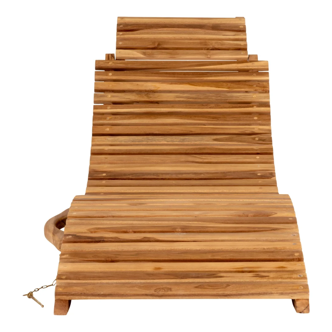 Ligstoel Lanzarote Teak Naturel - Afbeelding 3