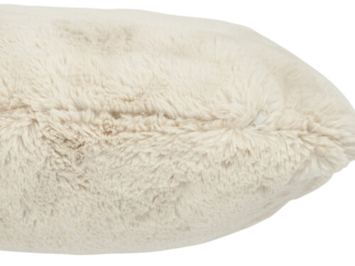 Kussen Rovaniemi Beige 45 x 45 cm met zachte, fluffy teddylook en ritssluiting