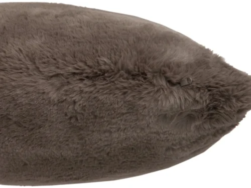 Bruin Troomia sierkussen 45 x 45 cm met zachte, fluffy structuur voor bank of fauteuil