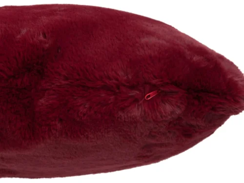 Rood Koonsena sierkussen 45x45 cm van zacht polyester, vierkant en fluffy voor extra sfeer in de zithoek