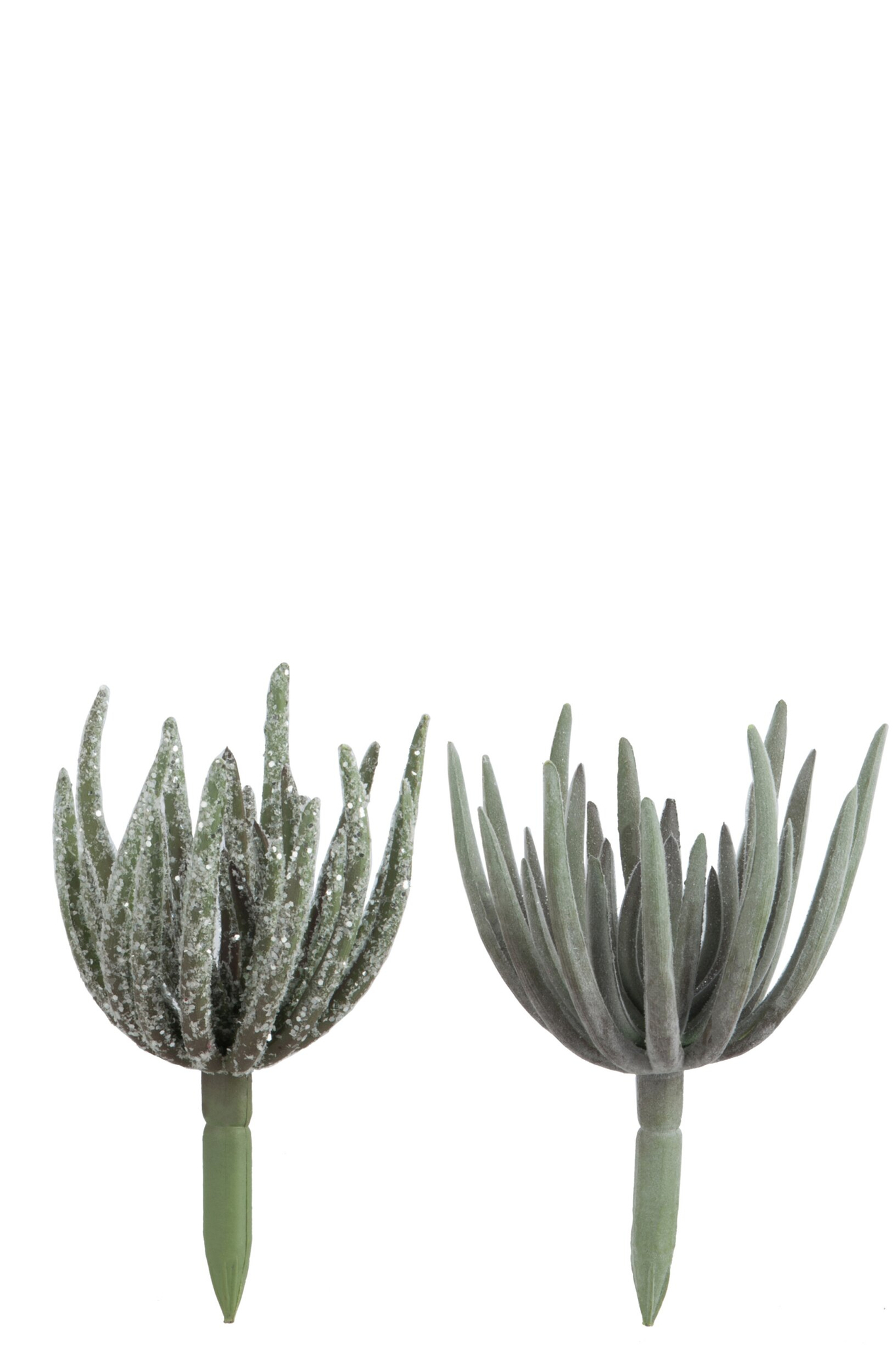Kunstbloem Kleemmal Kunststof Groen - Set van 2