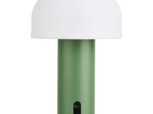 Oplaadbare Lamp Grilvella Wit, wit-groen design met compacte vorm en strakke, moderne uitstraling