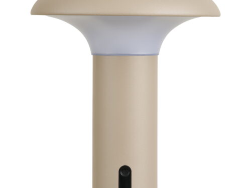 Baallun beige oplaadbare tafellamp met strakke PP- en stalen afwerking en compact design