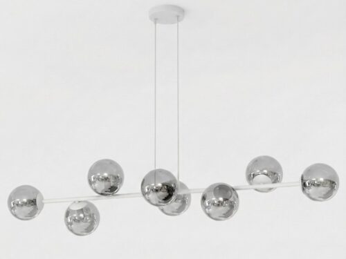 Hanglamp Jaamo Grijs Ø14 cm met 6 glazen bollen en verstelbare ophanging, modern design