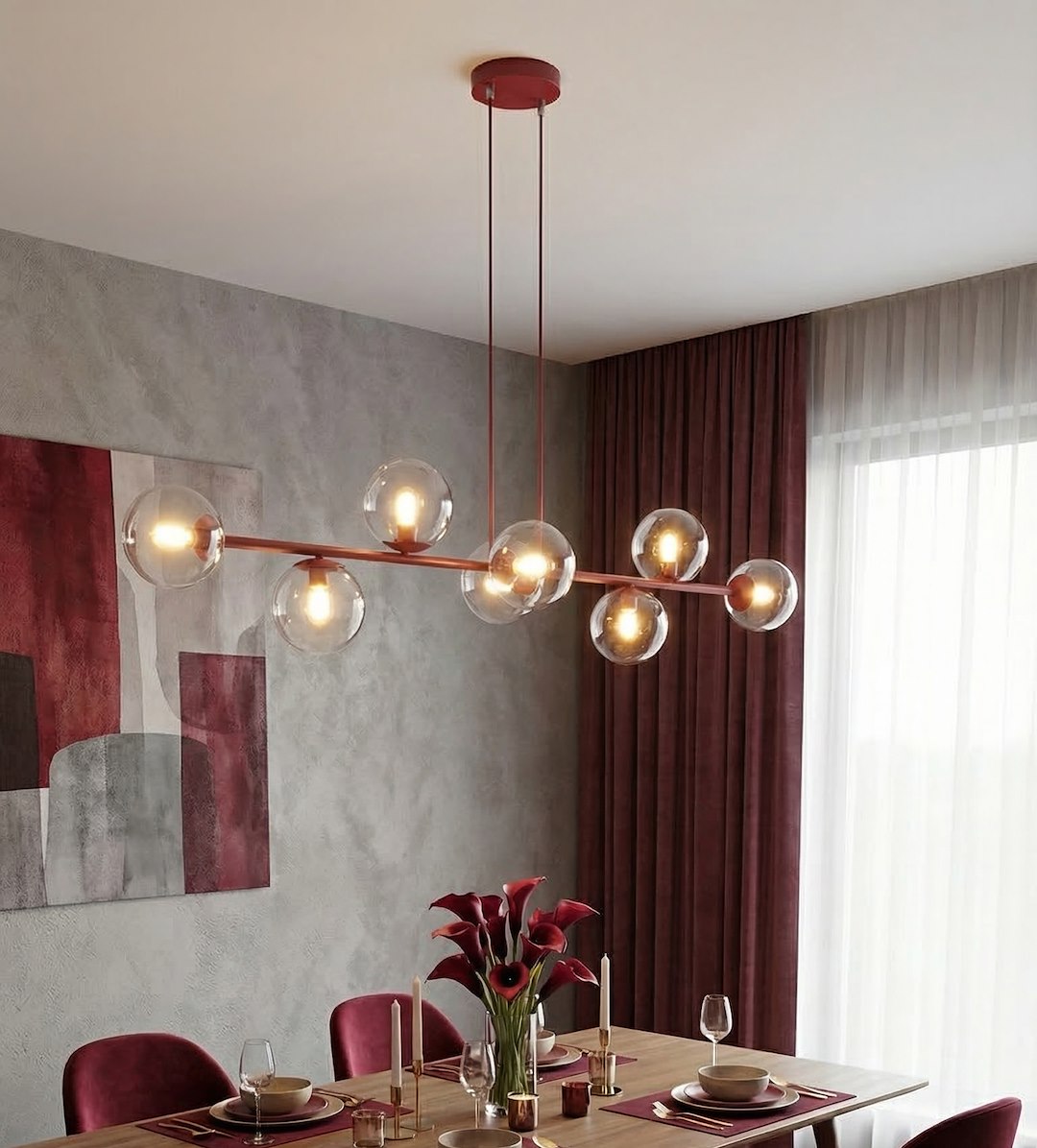 Hanglamp Treilvond Bordeaux Ø14 cm - Afbeelding 2