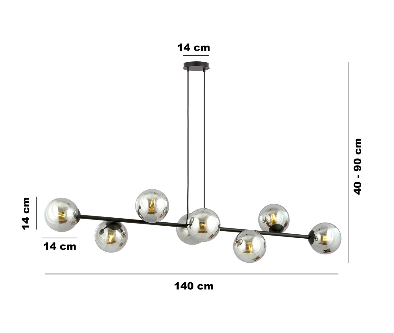 Hanglamp Privund Zwart Ø14 cm - Afbeelding 2