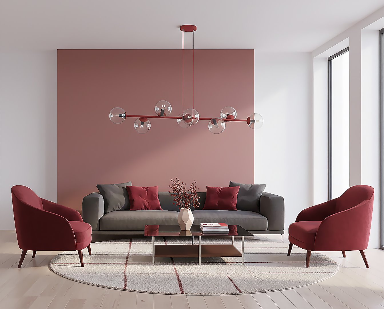 Hanglamp Treilvond Bordeaux Ø14 cm - Afbeelding 4