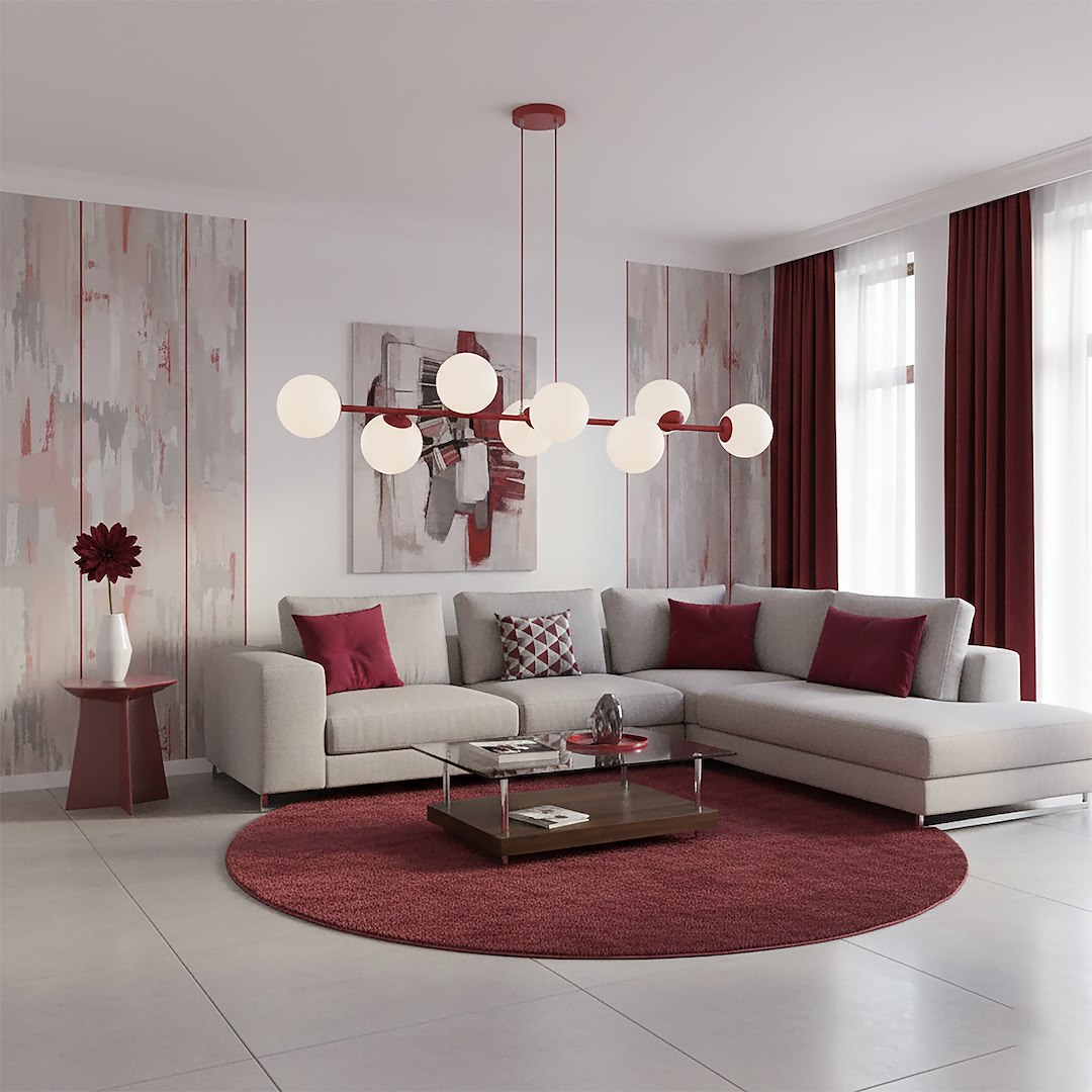 Hanglamp Mirna Bordeaux Ø14 cm - Afbeelding 5