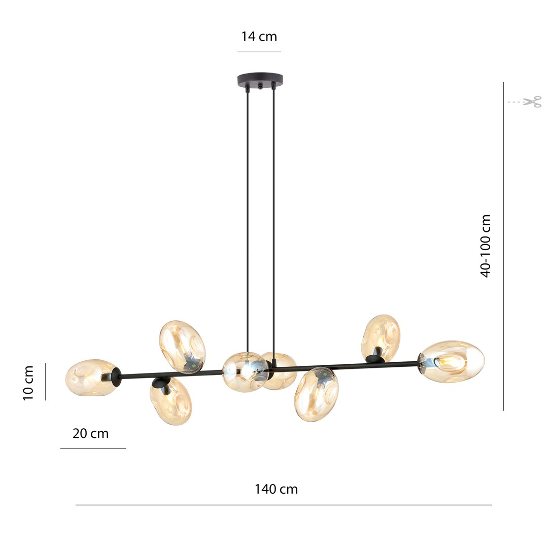 Hanglamp Kondia Zwart Ø12 cm - Afbeelding 5