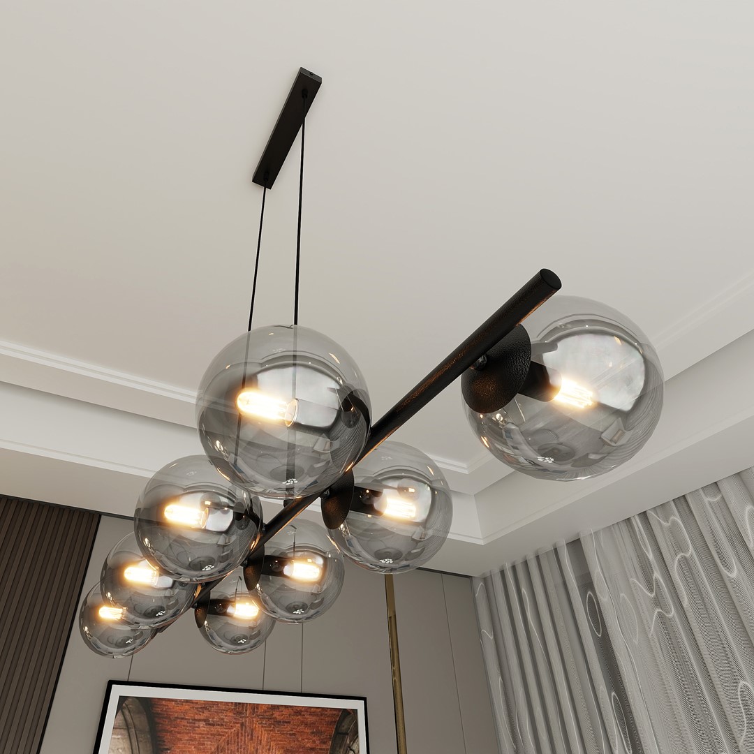 Hanglamp Fiebone Zwart Ø14 cm - Afbeelding 9