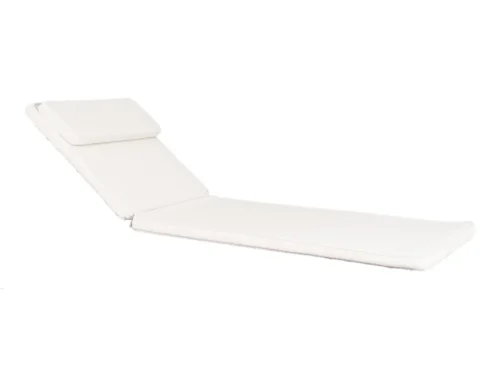 Kussen Melano wit ligbedkussen 200 x 62 cm van katoen, comfortabel en stijlvol voor standaard ligbedden