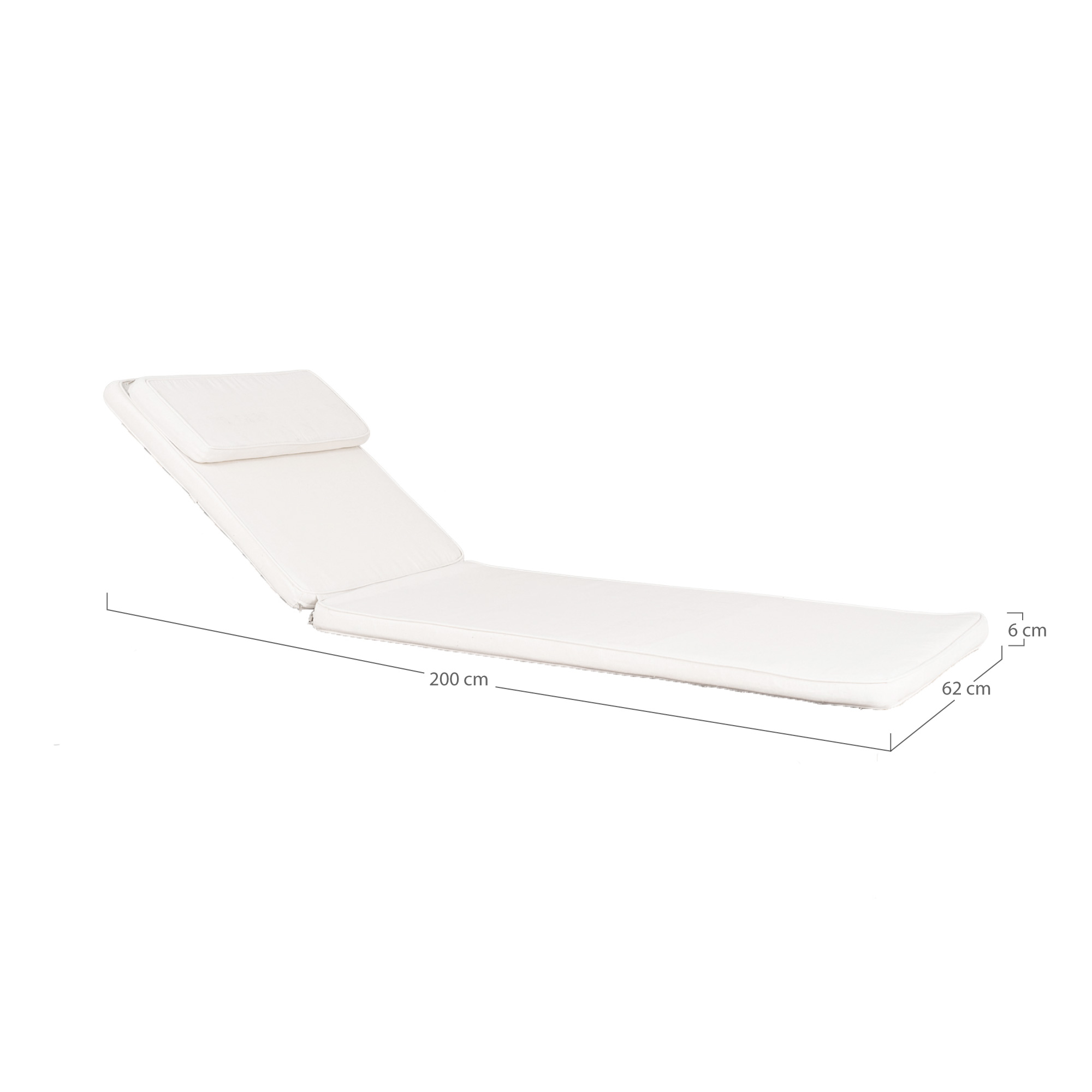 Kussen Melano Wit 200x62 cm - Afbeelding 4