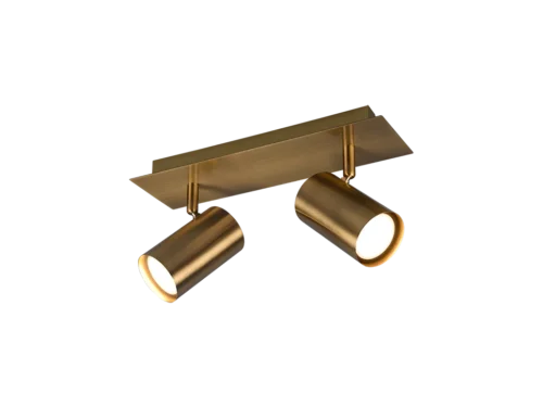 Spot Maasora Brons set van 3, oud bronzen plafondspots met twee richtbare GU10-spots per armatuur
