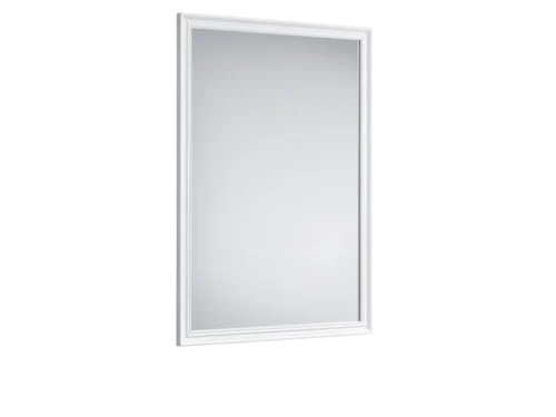 Spiegel Praunio Wit 50x70 cm met slank frame, rechthoekig design en rustige lichte uitstraling