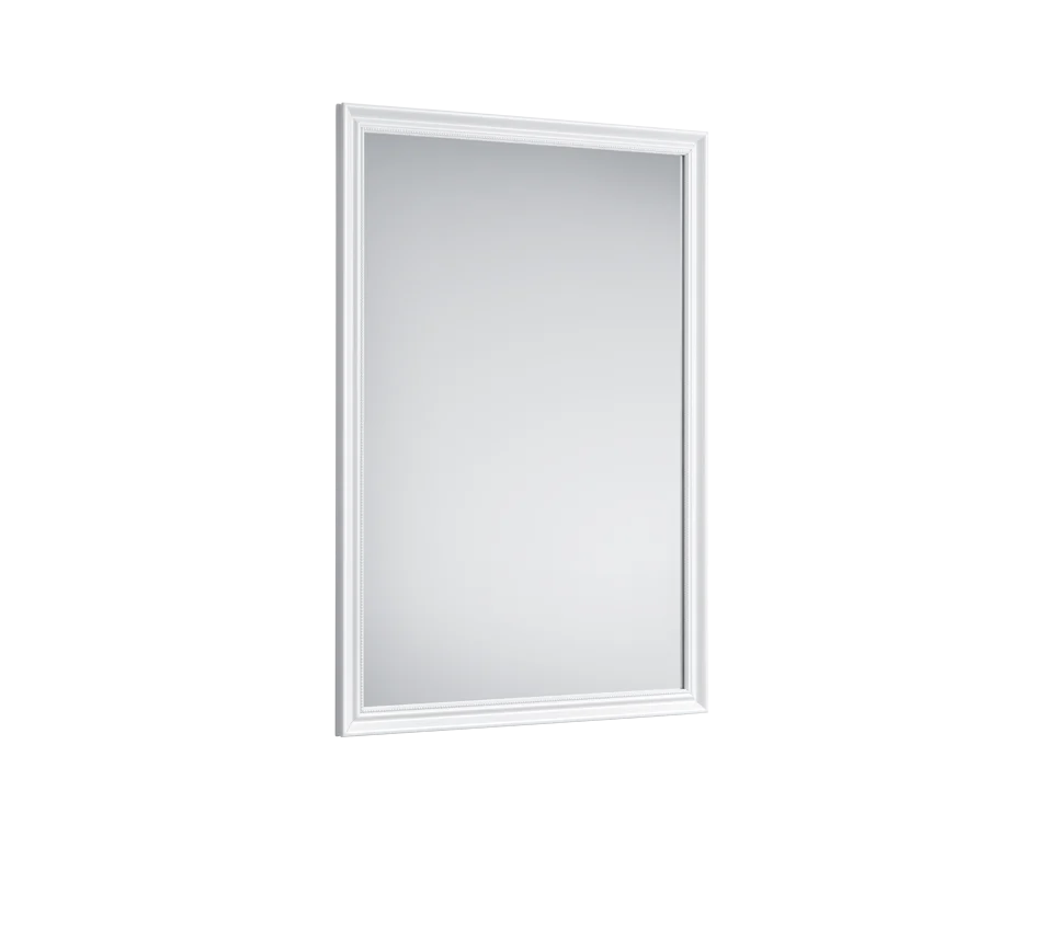 Spiegel Praunio Wit 50x70 cm met slank frame, rechthoekig design en rustige lichte uitstraling