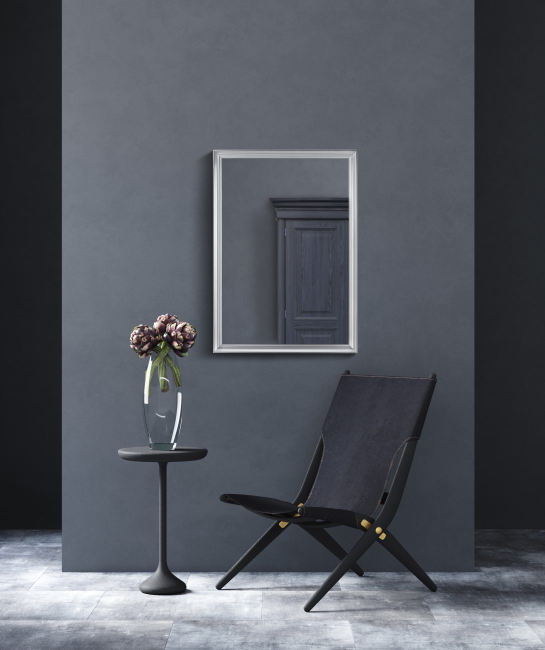 Spiegel Deensine Zilver 70x50 cm - Afbeelding 3