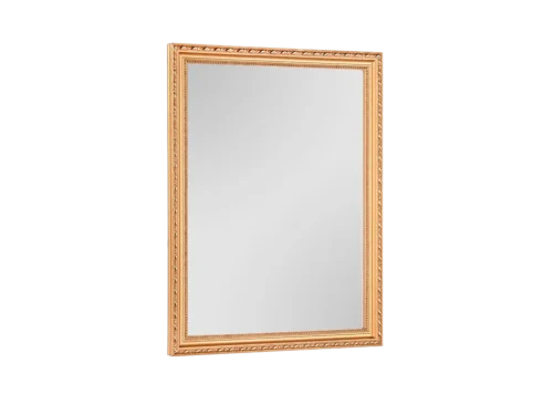 Spiegel Haamella goud, 34x45 cm, houten frame met sierlijke lijst en verticaal ontwerp