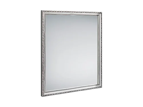 Spiegel Duvin zilver 34x45 cm met sierlijke houten lijst en strak, verticaal of horizontaal te monteren design