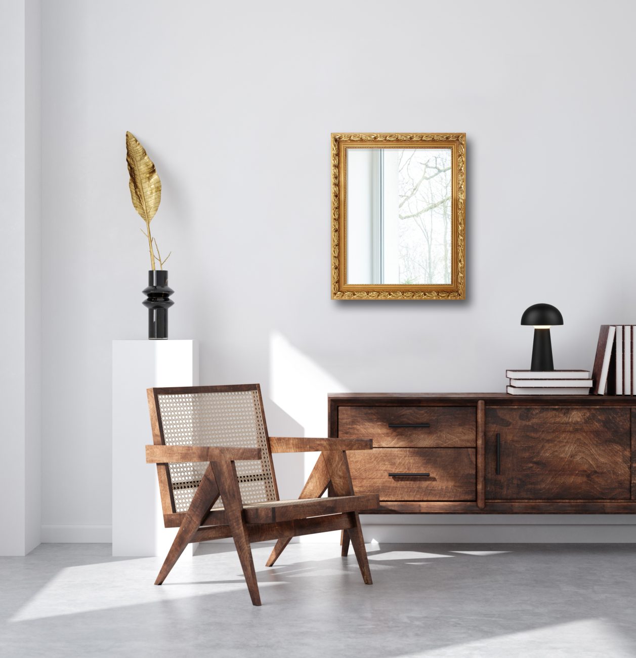 Spiegel Maaltik Goud 70x55 cm - Afbeelding 7