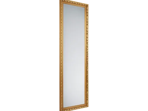 Spiegel Siensano goud 150x50 cm met slanke houten lijst en spiegelglas, verticaal te hangen