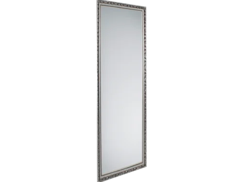 Spiegel Tradira Zilver 150x50 cm met sierlijke houten lijst en spiegelglas, verticaal of horizontaal te monteren