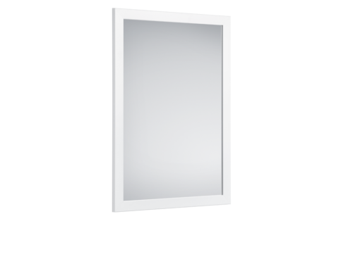 Spiegel Milvor Wit 68x48 cm met slank wit frame, strak rechthoekig design voor hal of woonkamer