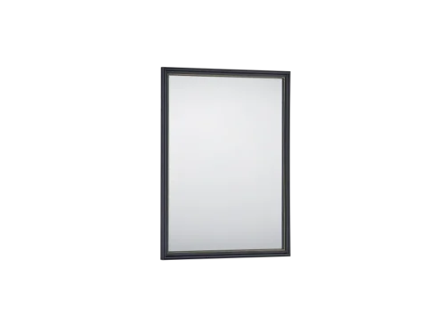 Spiegel Pevia kunststof 34 x 45 cm met slank zwart frame en spiegelglas