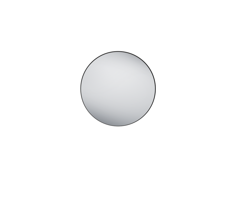 Spiegel Caandik Zwart 80x80 cm - Afbeelding 2