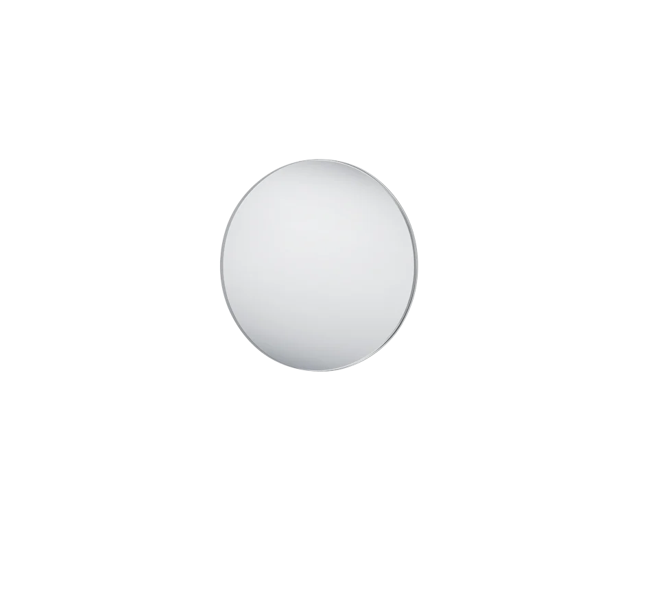 Spiegel Nauskes Zilver 80x80 cm met slank metalen frame en ronde vorm, modern en stijlvol