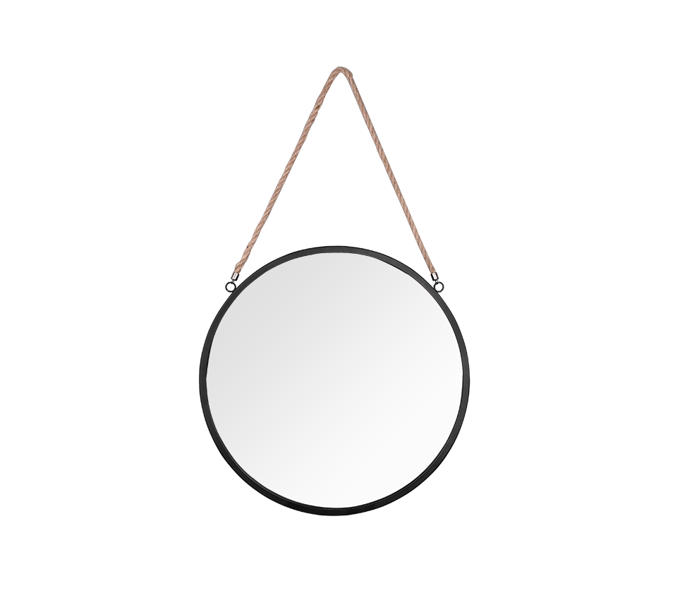 Spiegel Flaulol Zwart 40x40 cm - Afbeelding 2