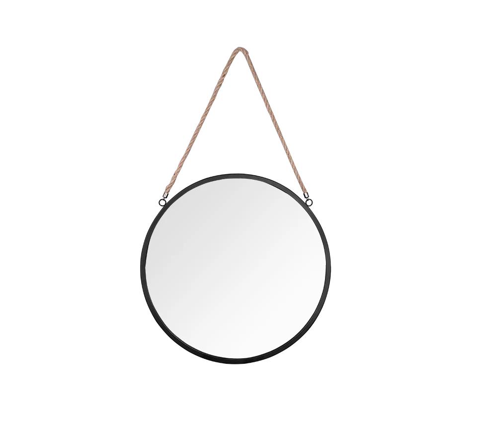 Spiegel Flaulol Zwart 40x40 cm - Afbeelding 2
