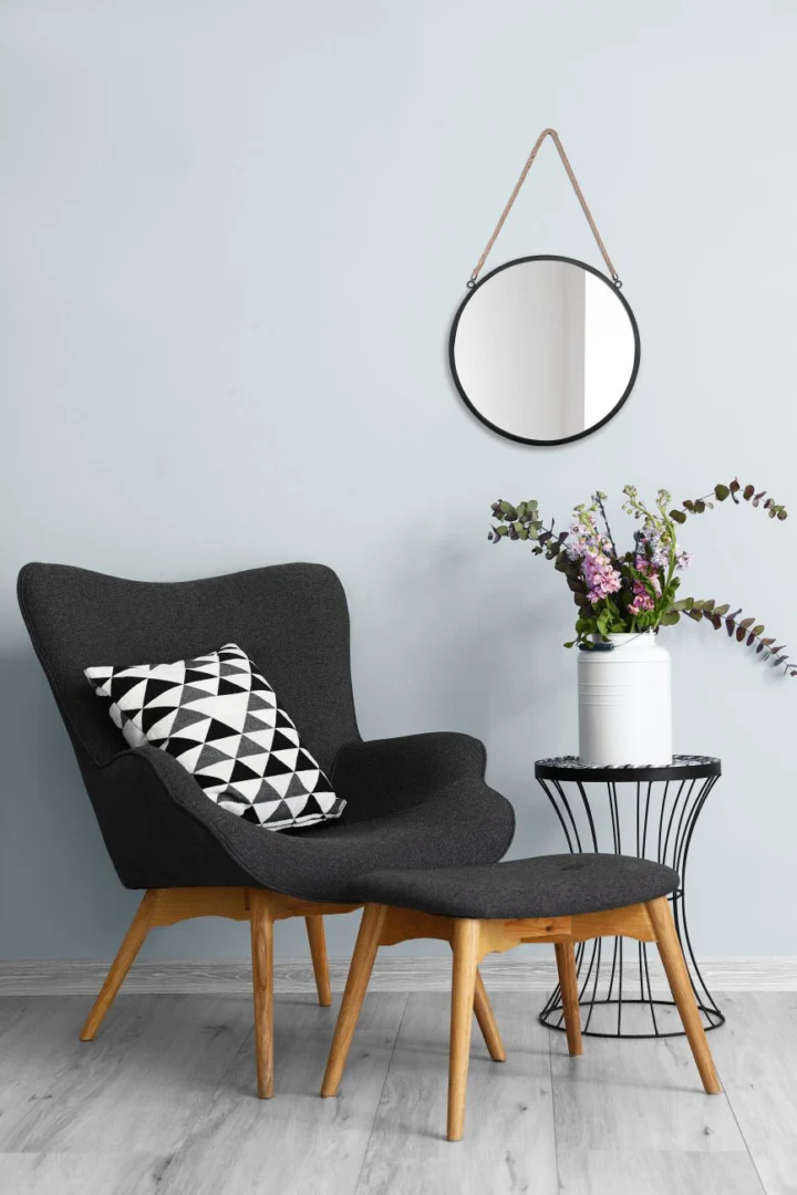 Spiegel Flaulol Zwart 40x40 cm - Afbeelding 7