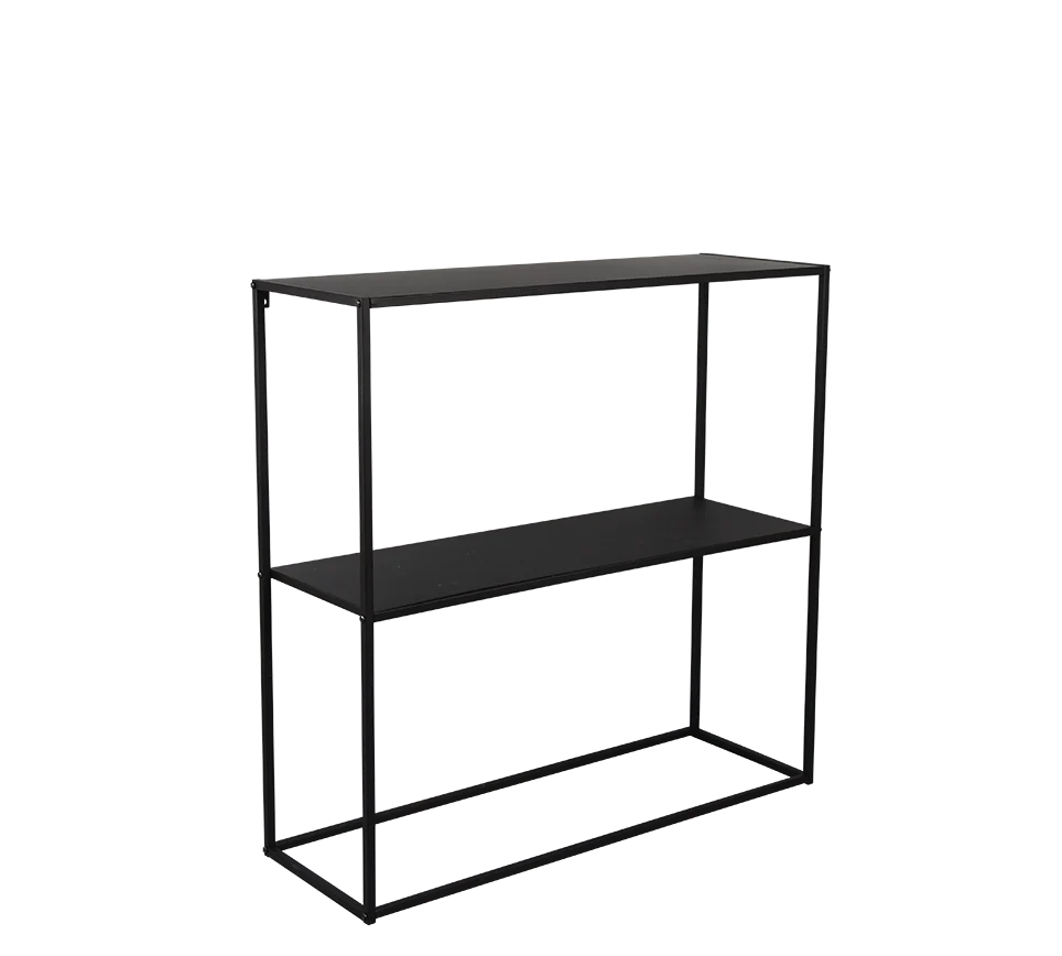 Spiegel Soordund zwart 80x80 cm, vierkante wandspiegel met strak zwart metalen frame