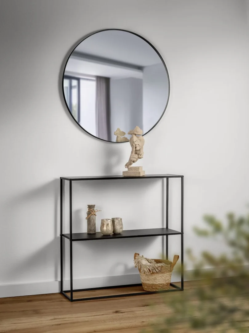 Spiegel Soordund Zwart 80x80 cm - Afbeelding 5