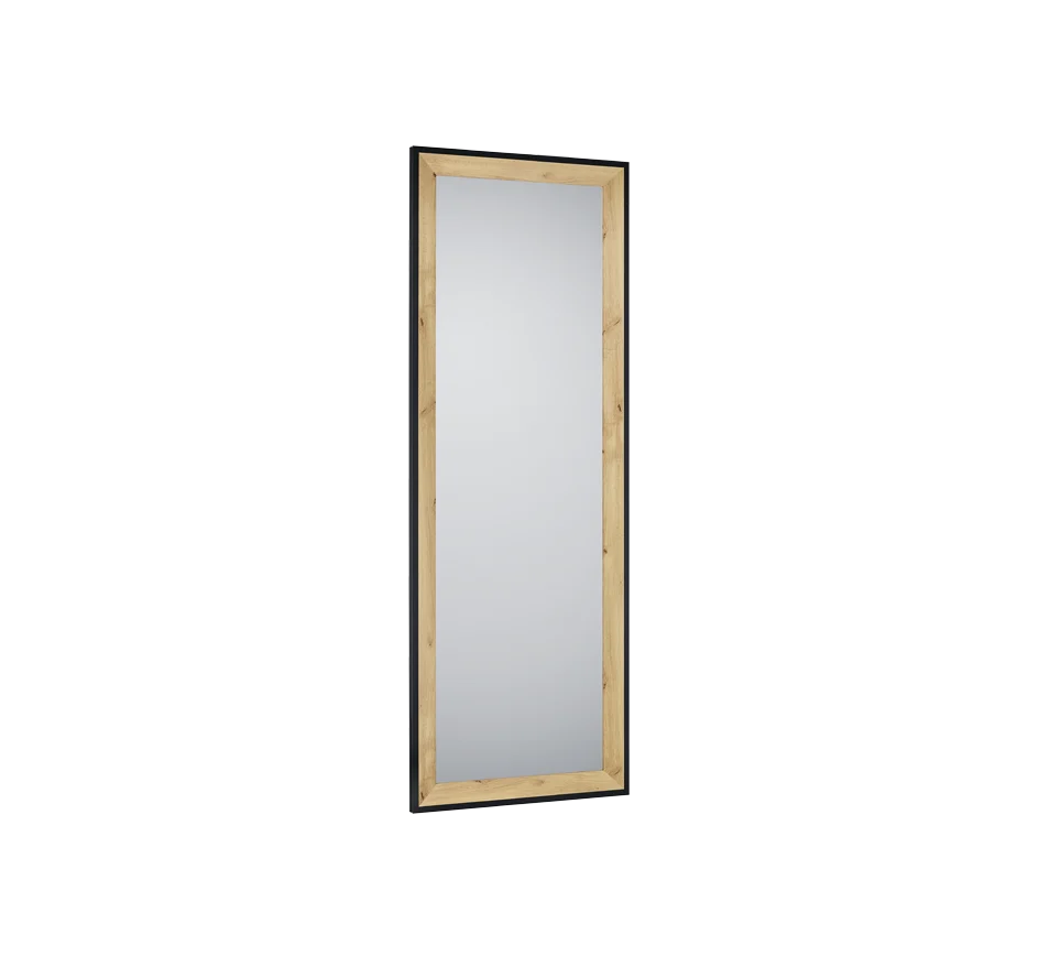 Spiegel Gieskar MDF 50 x 150 cm met ambachtelijke eik, slank design en spiegelglas