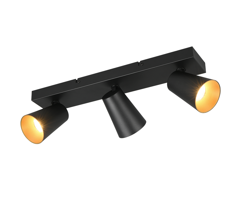 Spot Zaultia Mat Zwart Ø8 cm - Set van 3
