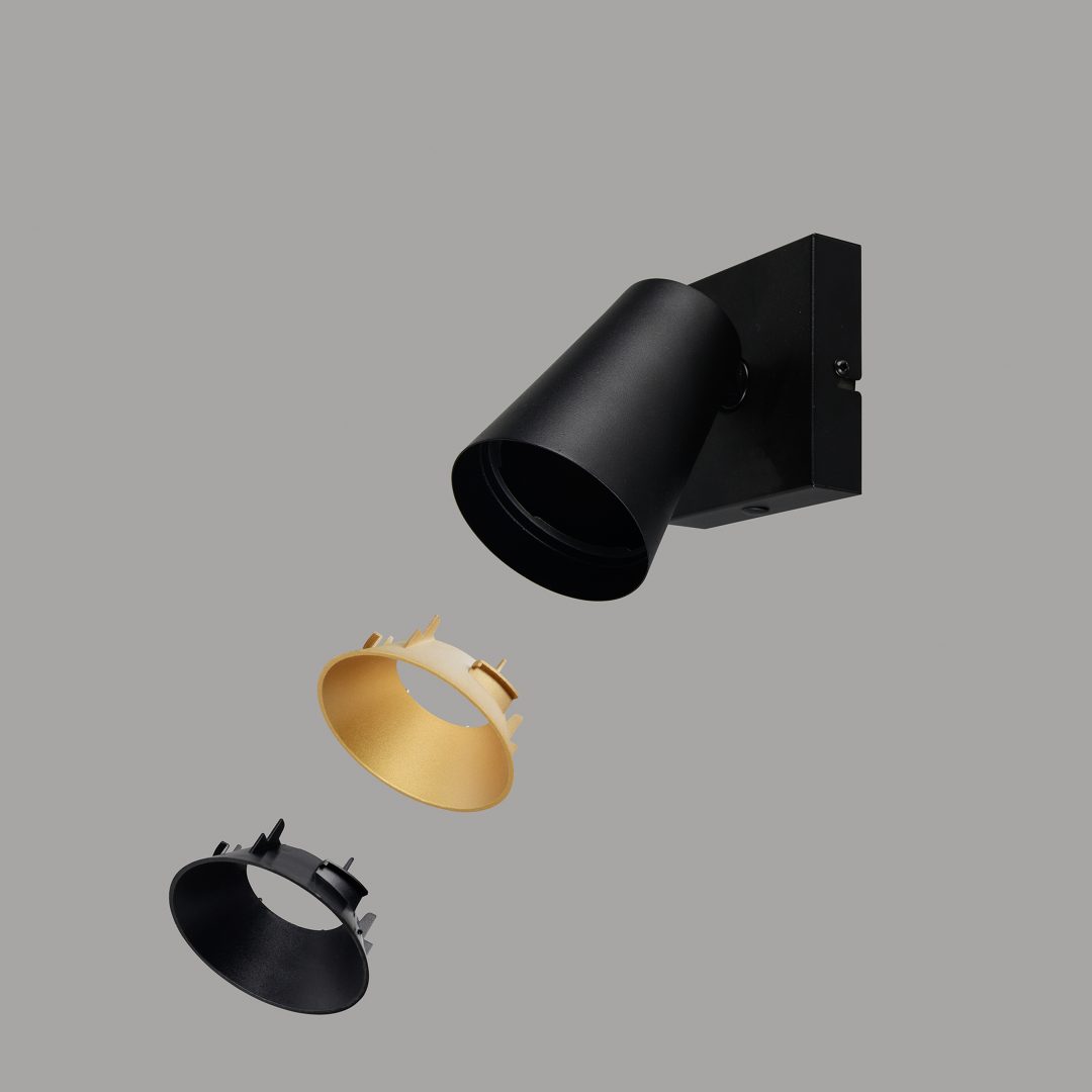 Spot Klarnura Mat Zwart Ø8 cm - Set van 3 - Afbeelding 6