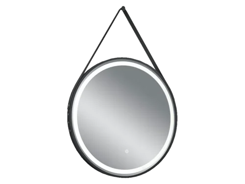 Spiegel Klellin zwart 60x60 cm met geïntegreerde SMD-verlichting en strak rond design