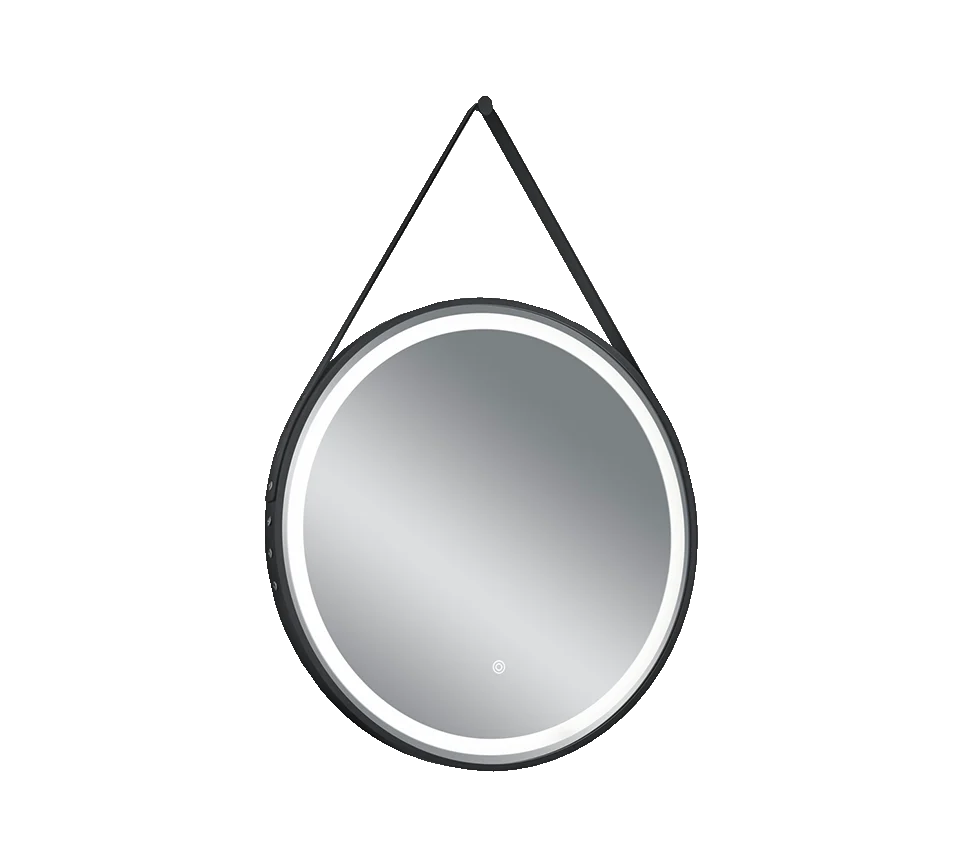 Spiegel Klellin zwart 60x60 cm met geïntegreerde SMD-verlichting en strak rond design