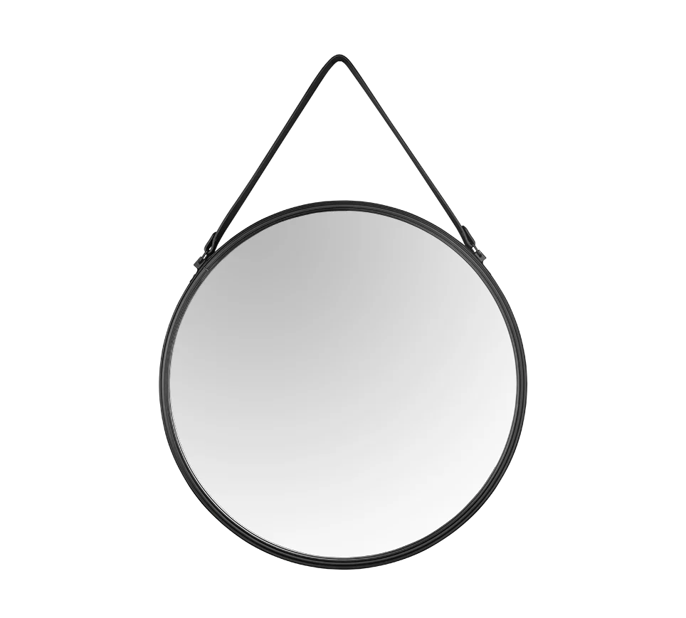 Spiegel Kloosia Zwart 55x55 cm - Afbeelding 2