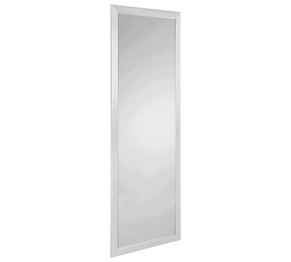 Spiegel Granor Zilver 150x50 cm, slanke metalen wandspiegel met moderne zilveren lijst