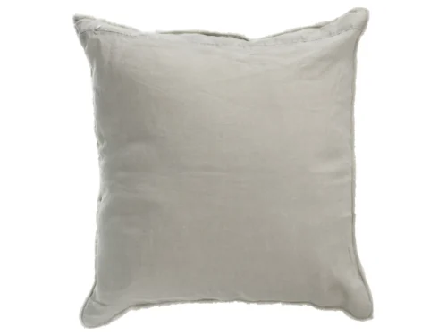 Kussen Daubi Groen 45x45 cm in stonewashed linnen met zachte, volle vorm en rustige uitstraling
