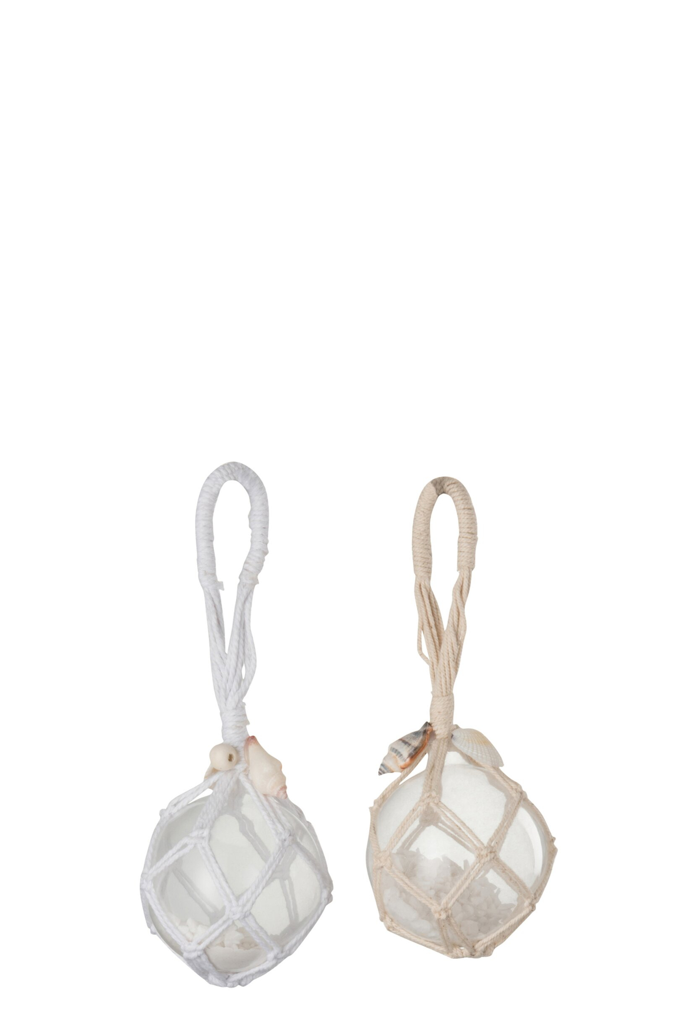 Decoratie Daastum Glas Beige - Set van 2 - Afbeelding 2