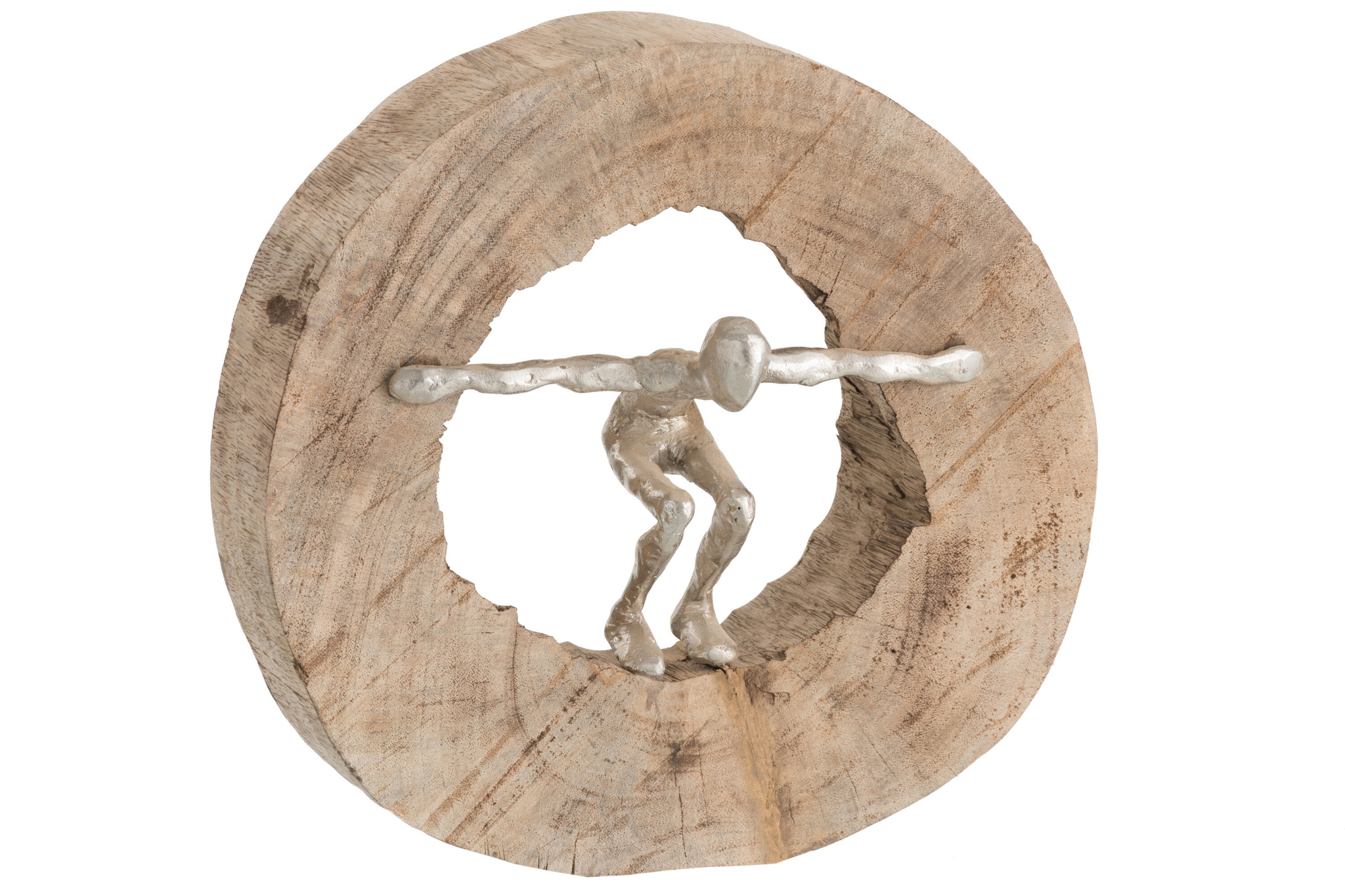 Beeld Trulte Mangohout Zilver H28 cm